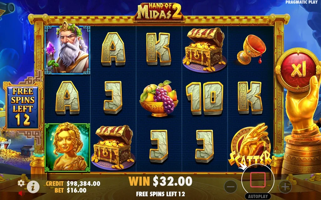 Hand of Midas 2 Безкоштовні Обертання